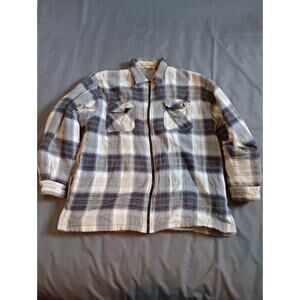 Cedar Hill Distressed Shacket With Pockets Men's Size XXL Tall